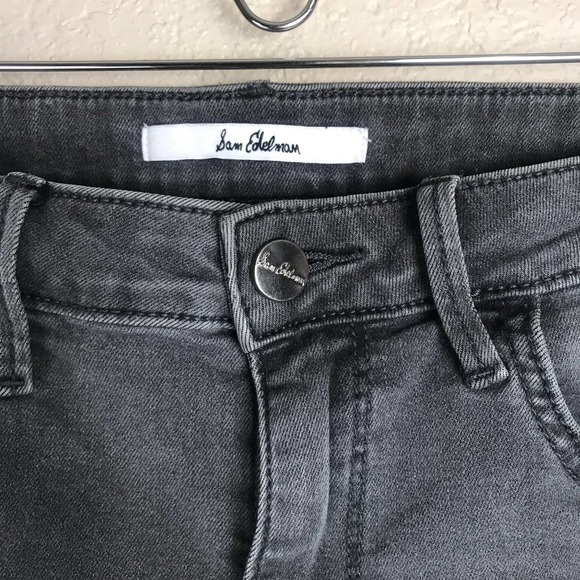 Sam Edelman Jeans "The Kitten" Mid-Rise Skinny Ankle Gray Stretchy Size 30 - Picture 3 of 15